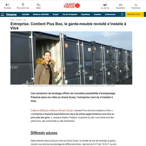 Contient Plus Box, le garde-meuble revisité s’installe à Vitré