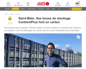 Saint Malo, Ses boxes de stockage ContientPlus font un carton