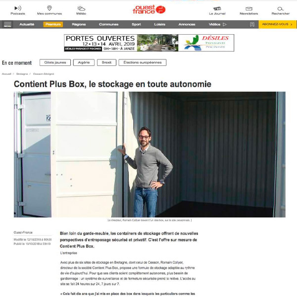 Contient Plus Box, le stockage en toute autonomie