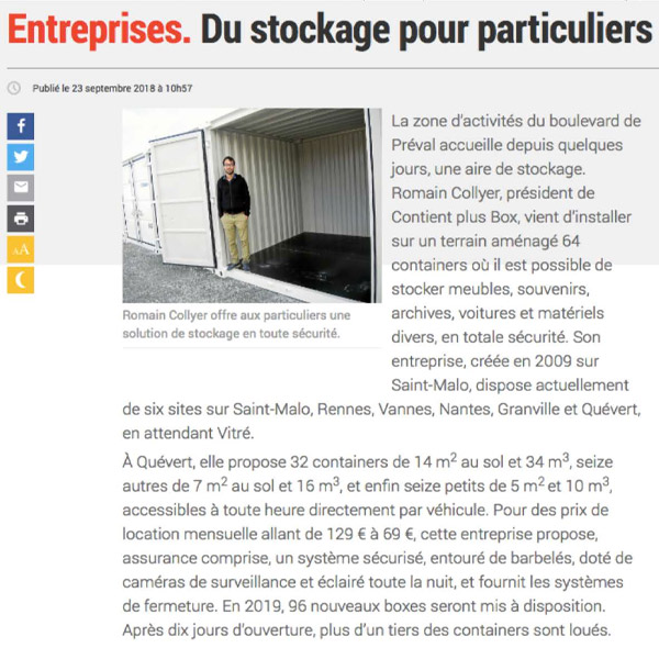 Du stockage pour particuliers