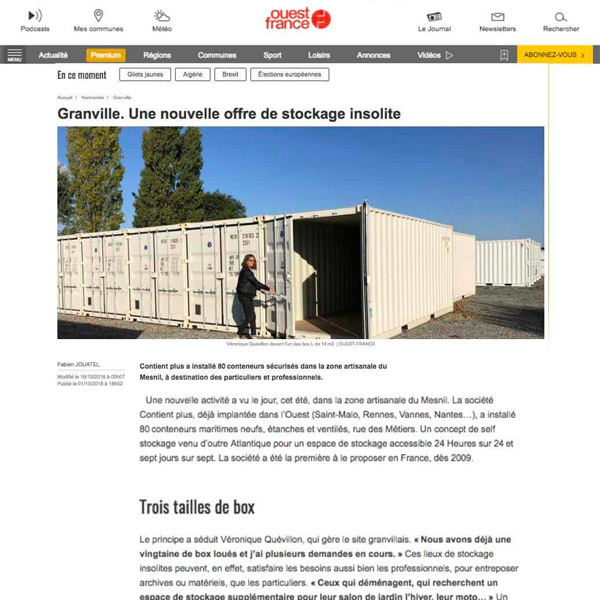 Une nouvelle offre de stockage insolite