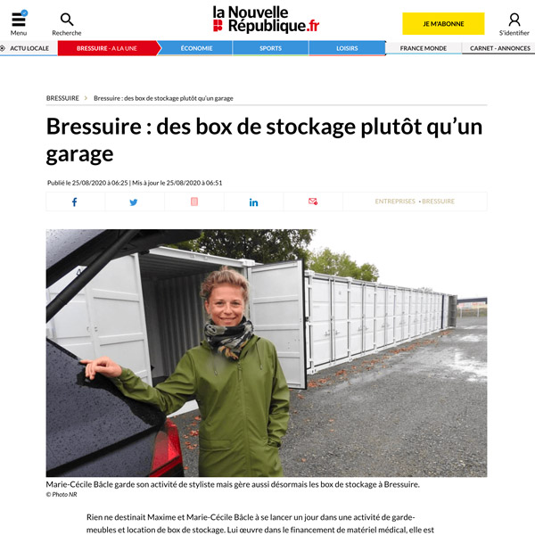 Des box de stockage plutôt qu’un garage