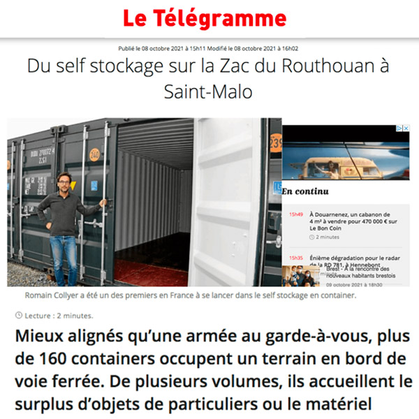 Du self stockage sur la Zac du Routhouan à Saint-Malo